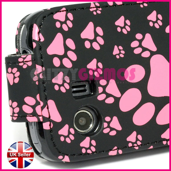 Pink Dog Cat Animal Paw Foot Print Design Case Cover for Samsung Galaxy Y S5360