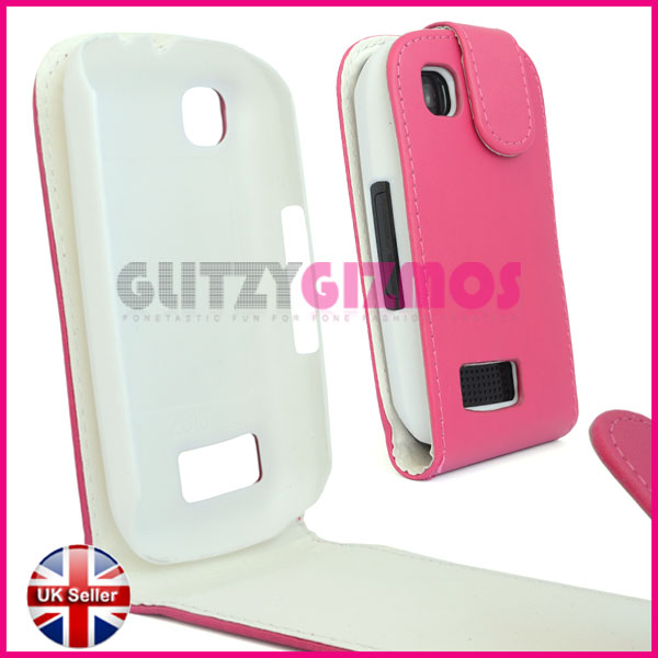 Stylish Pink Leather Magnetic Flip Case Cover Pouch for Nokia Asha 200 201